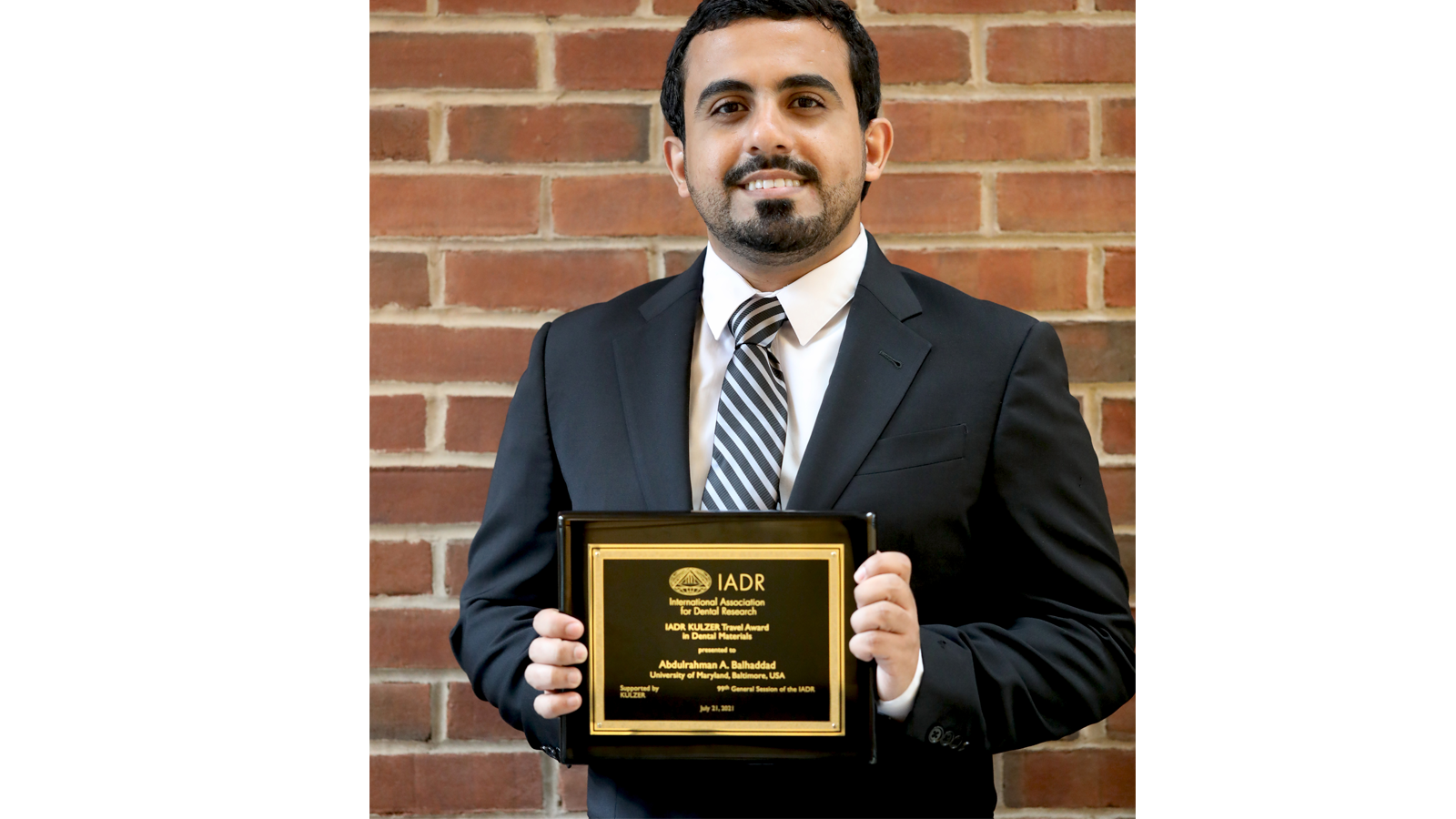 Abdulrahman A. Balhaddad, winner of the Travel Award 2021