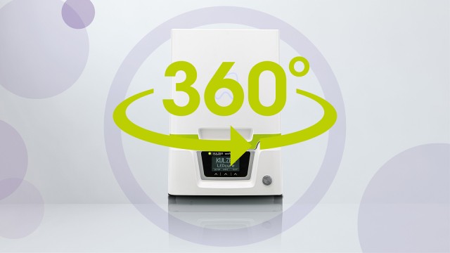 360° view of cara Print LEDcure post-curing unit