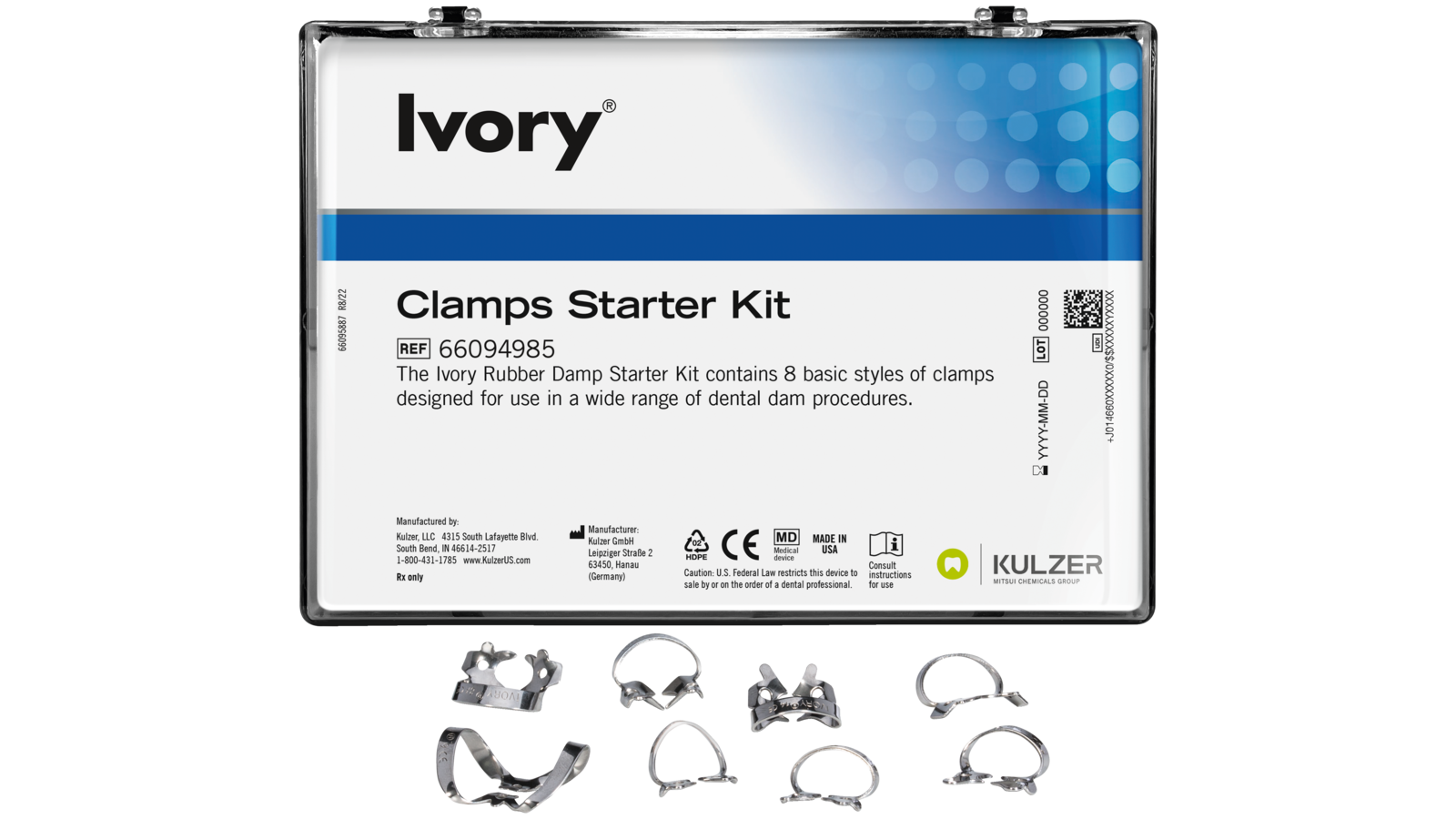 Ivory Clamps Starter Kit with included instruments
